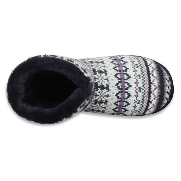 totes toasties® Ladies FairIsle Boot Slipper Navy Fairisle Extra Image 5